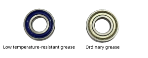 Comparison Image of Low-Temperature Bearings vs. Standard Bearings