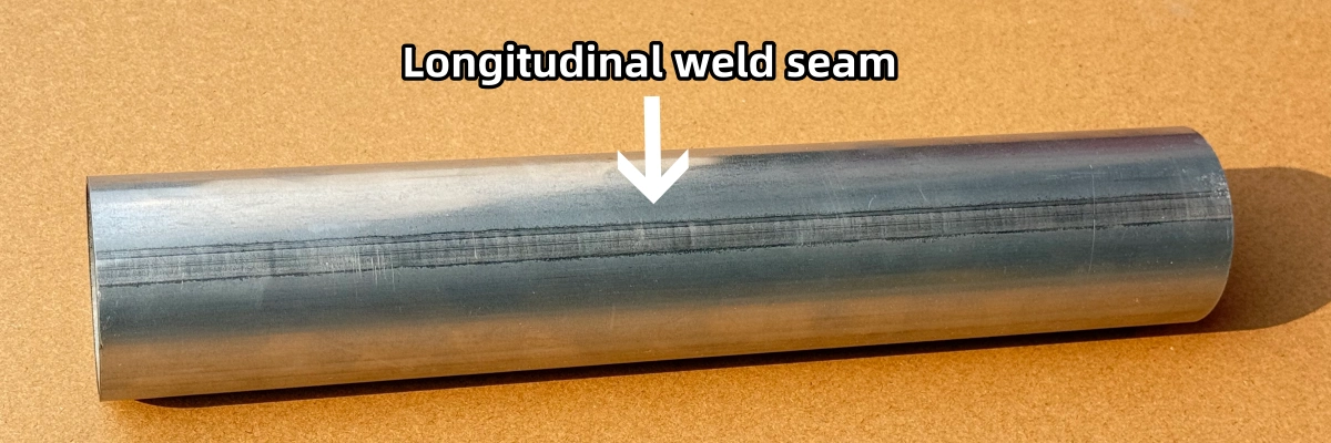 longitudinal weld seam on pre galvanized steel tube