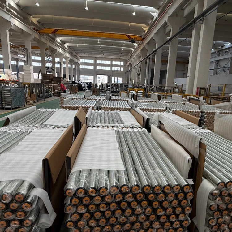 Mass production of conveyor rollers in factory workshop ready for OEM and bulk orders