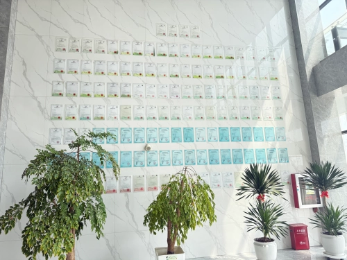 certifications display in our factory