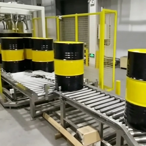 heavy duty drum conveyor roller system for industrial material handling applications