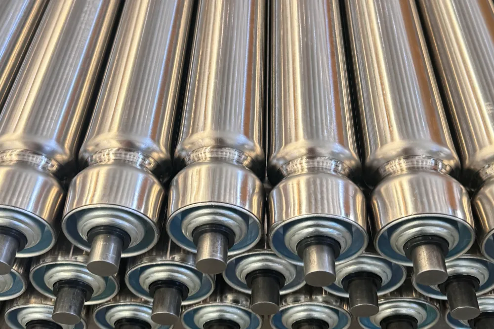 304 stainless steel grooved conveyor rollers