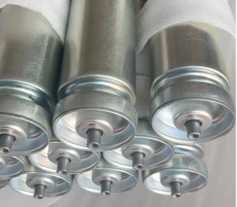 Single-groove conveyor roller driven by one polyurethane round belt O-ring